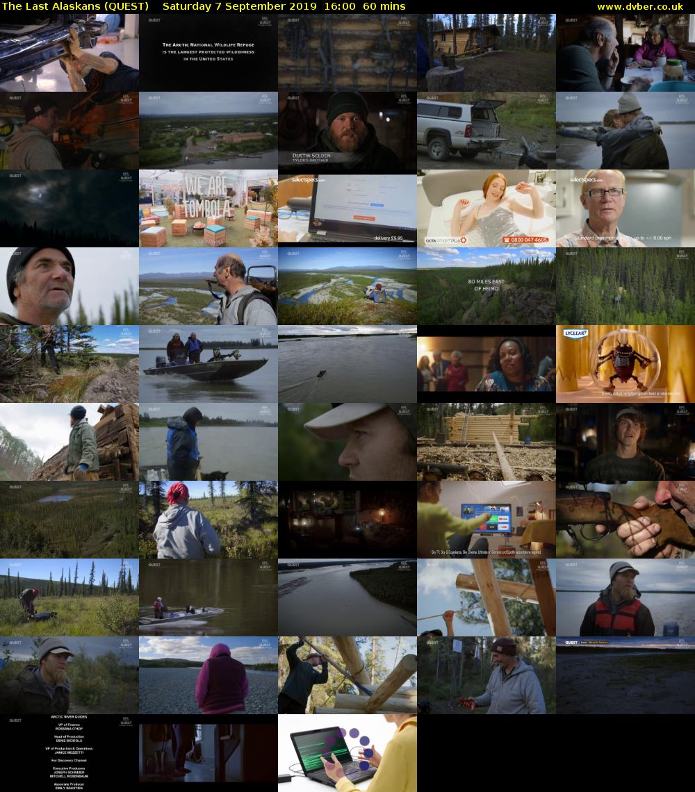 The Last Alaskans (QUEST) Saturday 7 September 2019 16:00 - 17:00