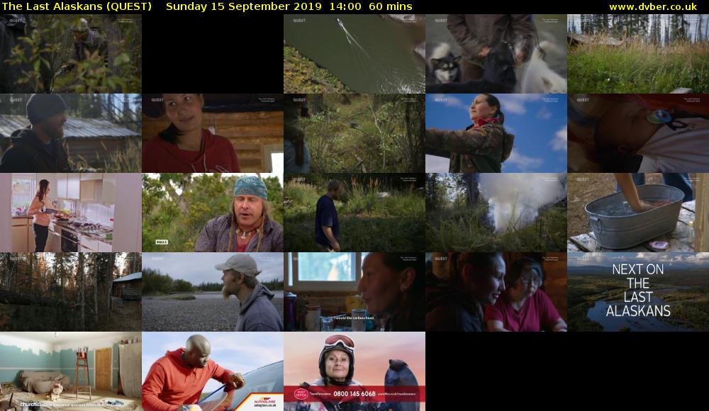The Last Alaskans (QUEST) Sunday 15 September 2019 14:00 - 15:00
