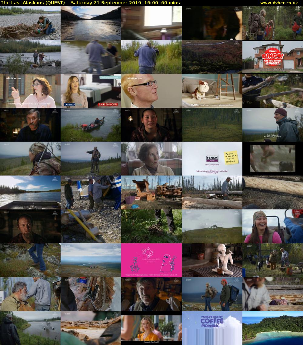 The Last Alaskans (QUEST) Saturday 21 September 2019 16:00 - 17:00