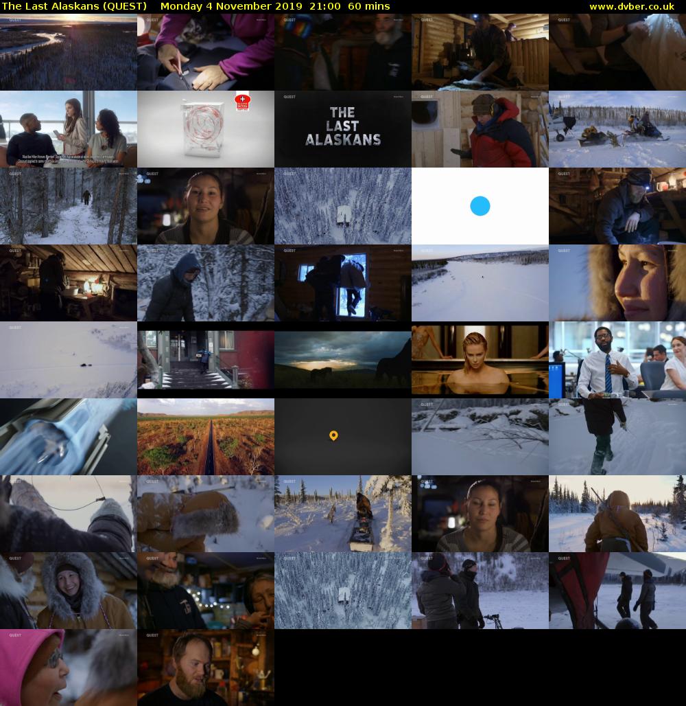 The Last Alaskans (QUEST) Monday 4 November 2019 21:00 - 22:00