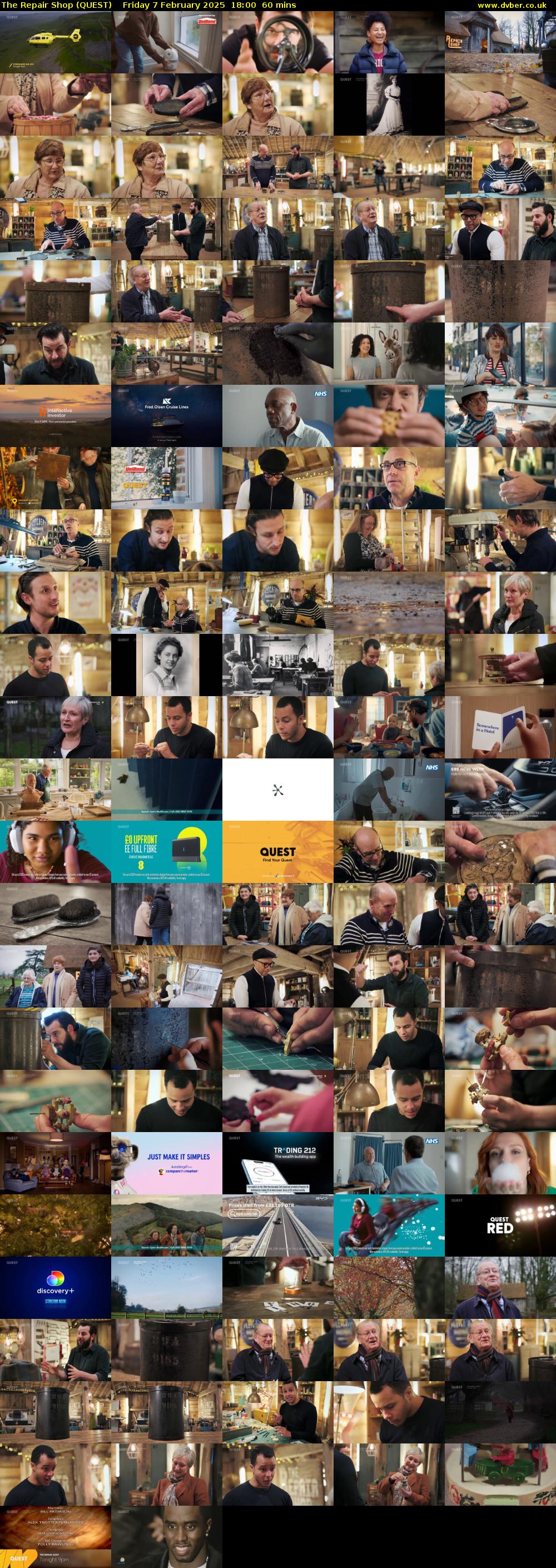 The Repair Shop (QUEST) Friday 7 February 2025 18:00 - 19:00