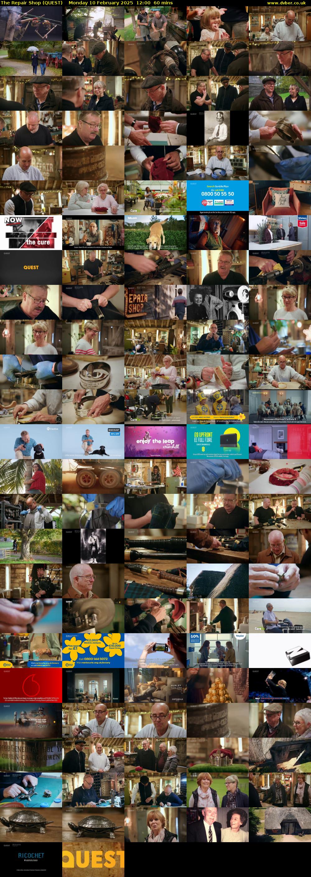 The Repair Shop (QUEST) Monday 10 February 2025 12:00 - 13:00