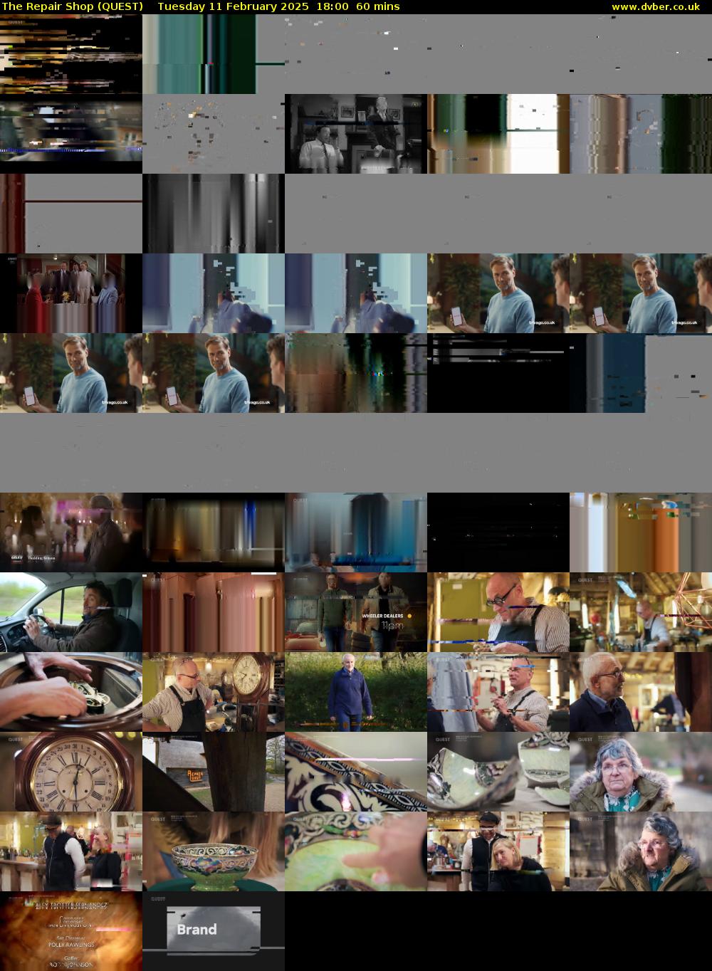 The Repair Shop (QUEST) Tuesday 11 February 2025 18:00 - 19:00