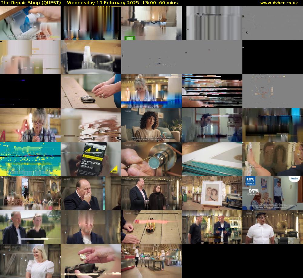 The Repair Shop (QUEST) Wednesday 19 February 2025 13:00 - 14:00