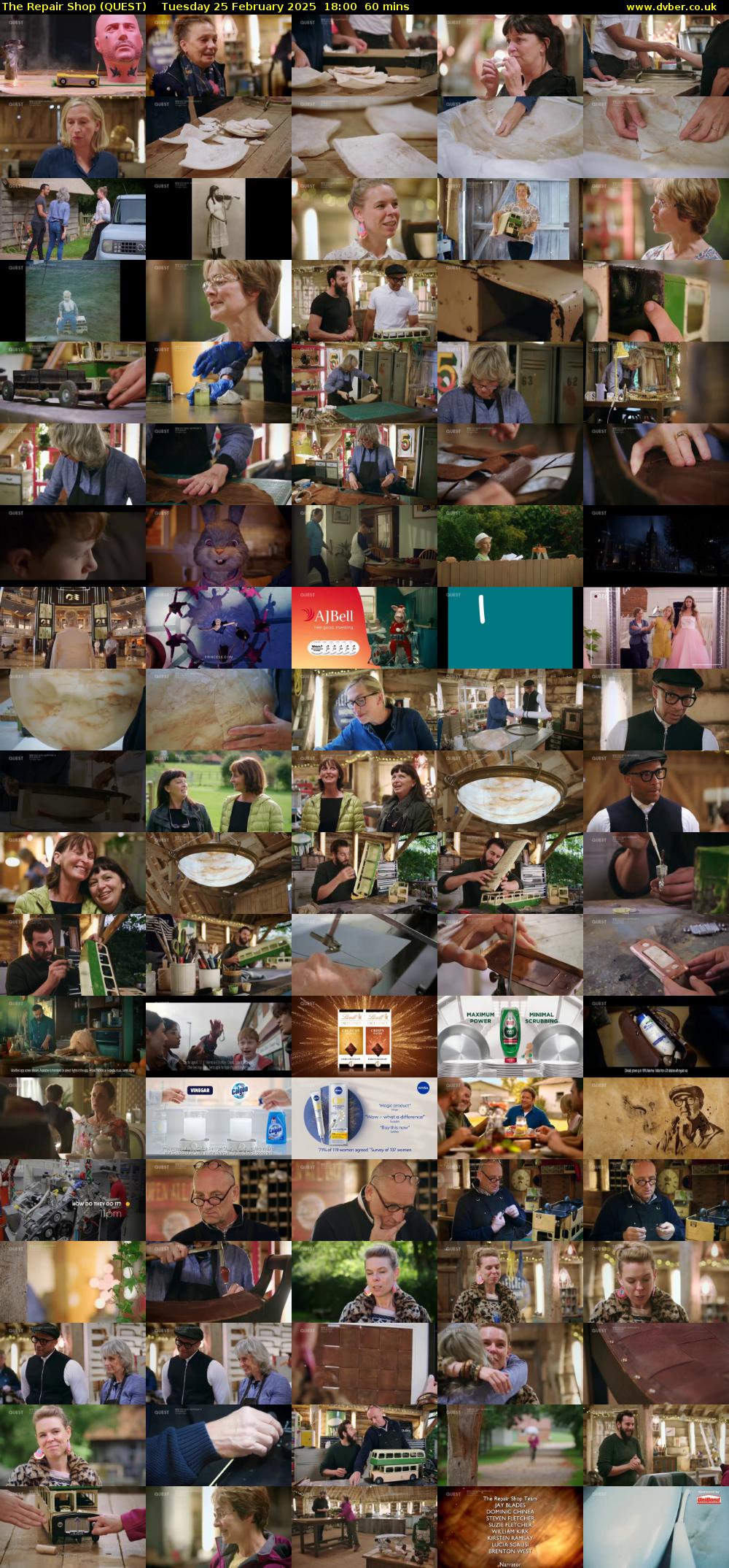 The Repair Shop (QUEST) Tuesday 25 February 2025 18:00 - 19:00