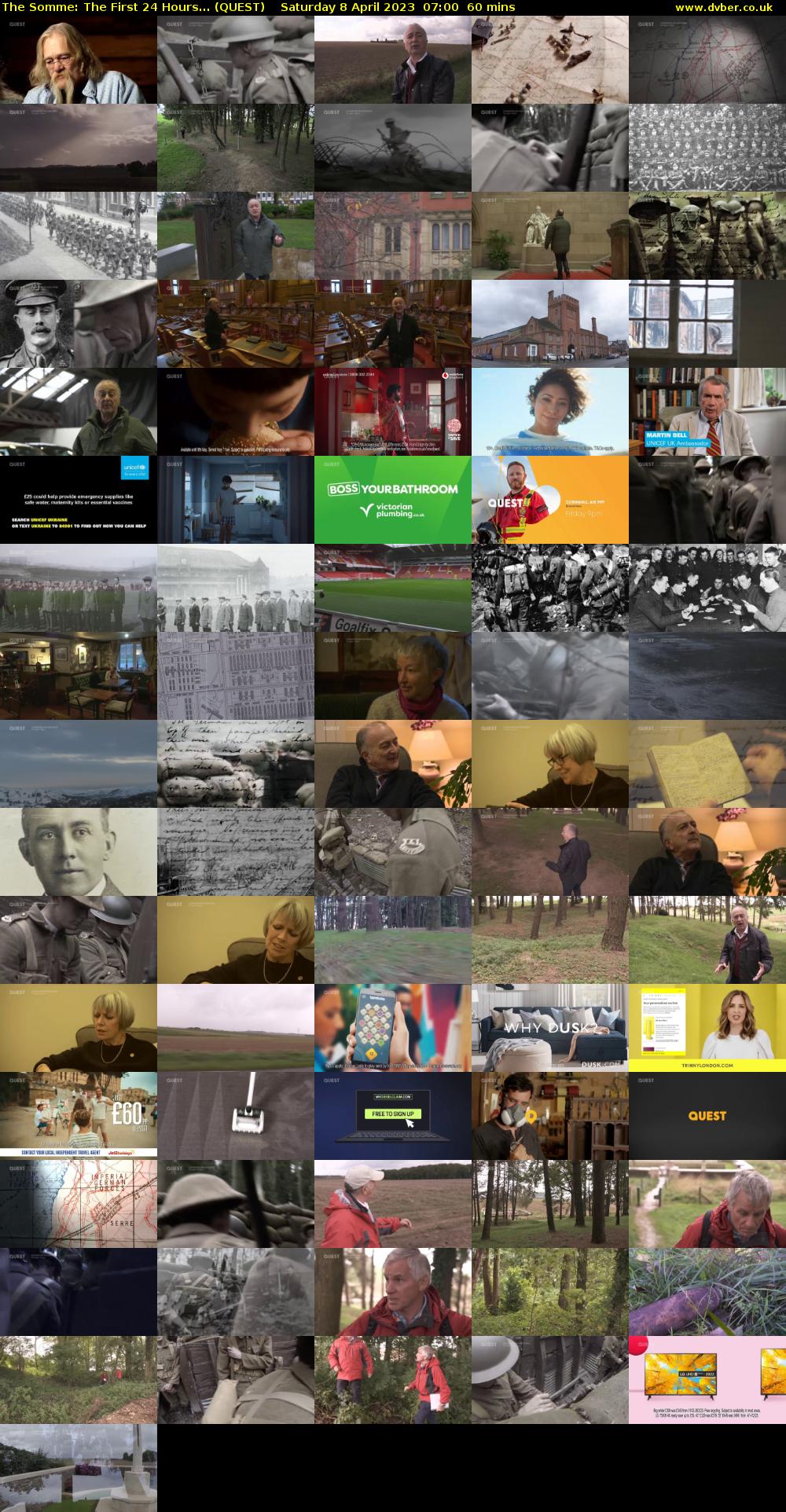 The Somme: The First 24 Hours... (QUEST) Saturday 8 April 2023 07:00 - 08:00