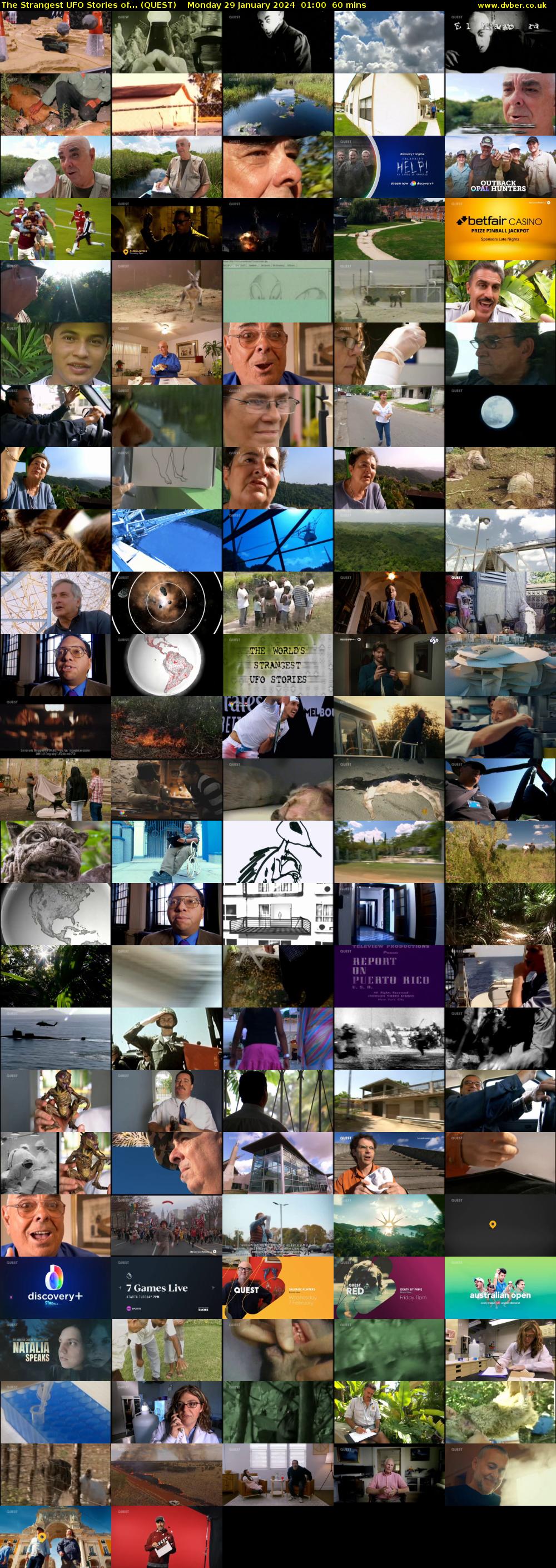 The Strangest UFO Stories of... (QUEST) Monday 29 January 2024 01:00 - 02:00