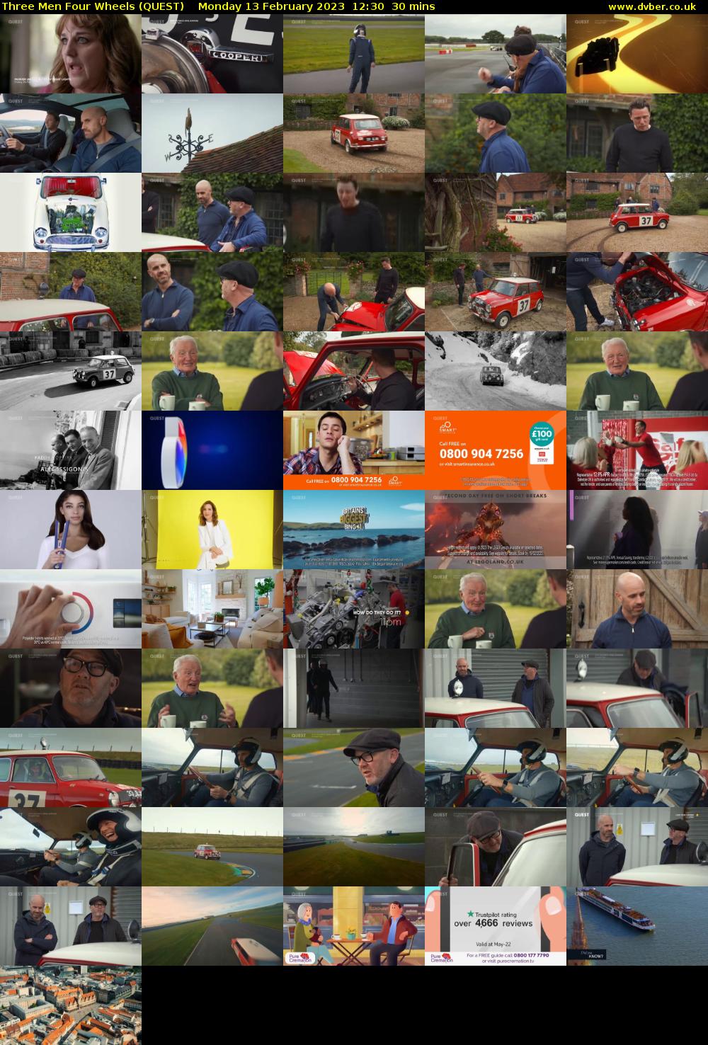 Three Men Four Wheels (QUEST) Monday 13 February 2023 12:30 - 13:00