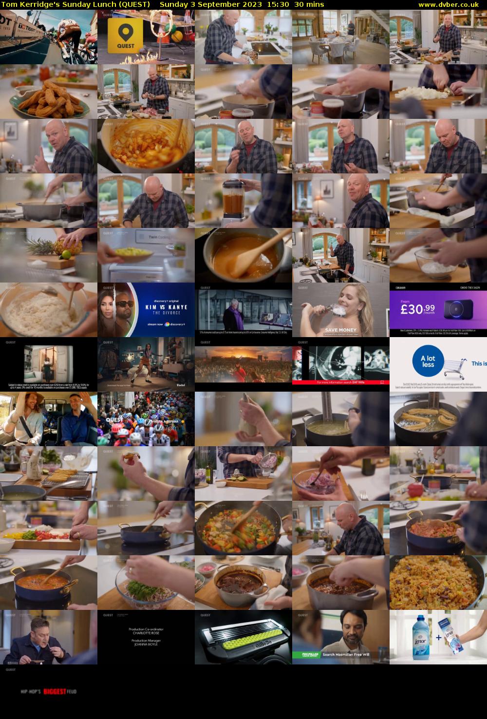 Tom Kerridge's Sunday Lunch (QUEST) Sunday 3 September 2023 15:30 - 16:00