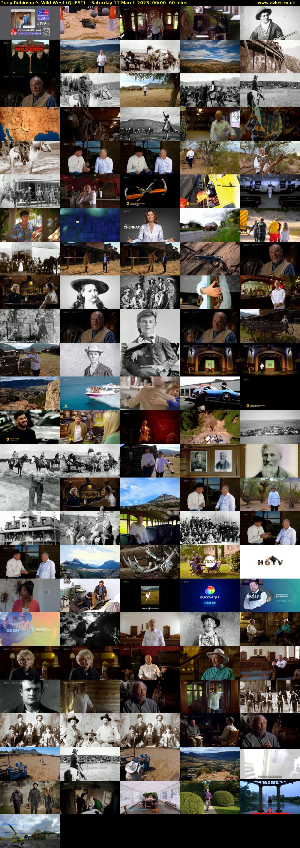 Tony Robinson's Wild West (QUEST) Saturday 11 March 2023 06:00 - 07:00