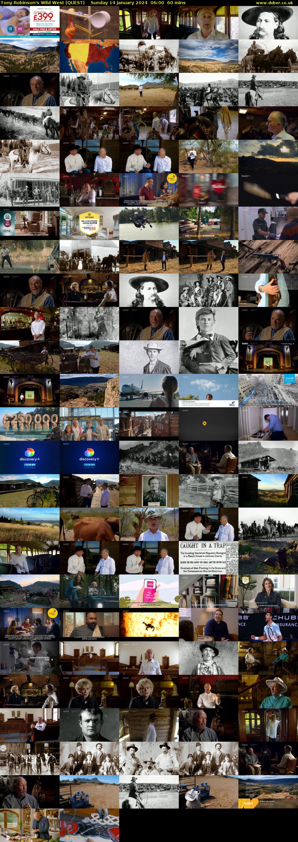 Tony Robinson's Wild West (QUEST) Sunday 14 January 2024 06:00 - 07:00