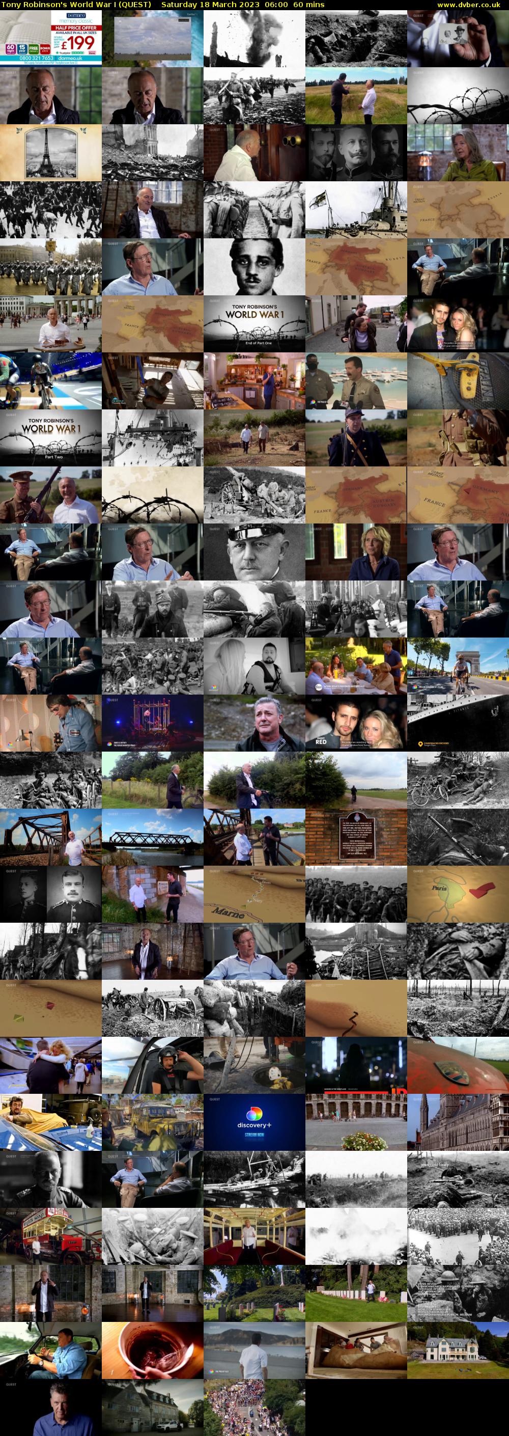 Tony Robinson's World War I (QUEST) Saturday 18 March 2023 06:00 - 07:00