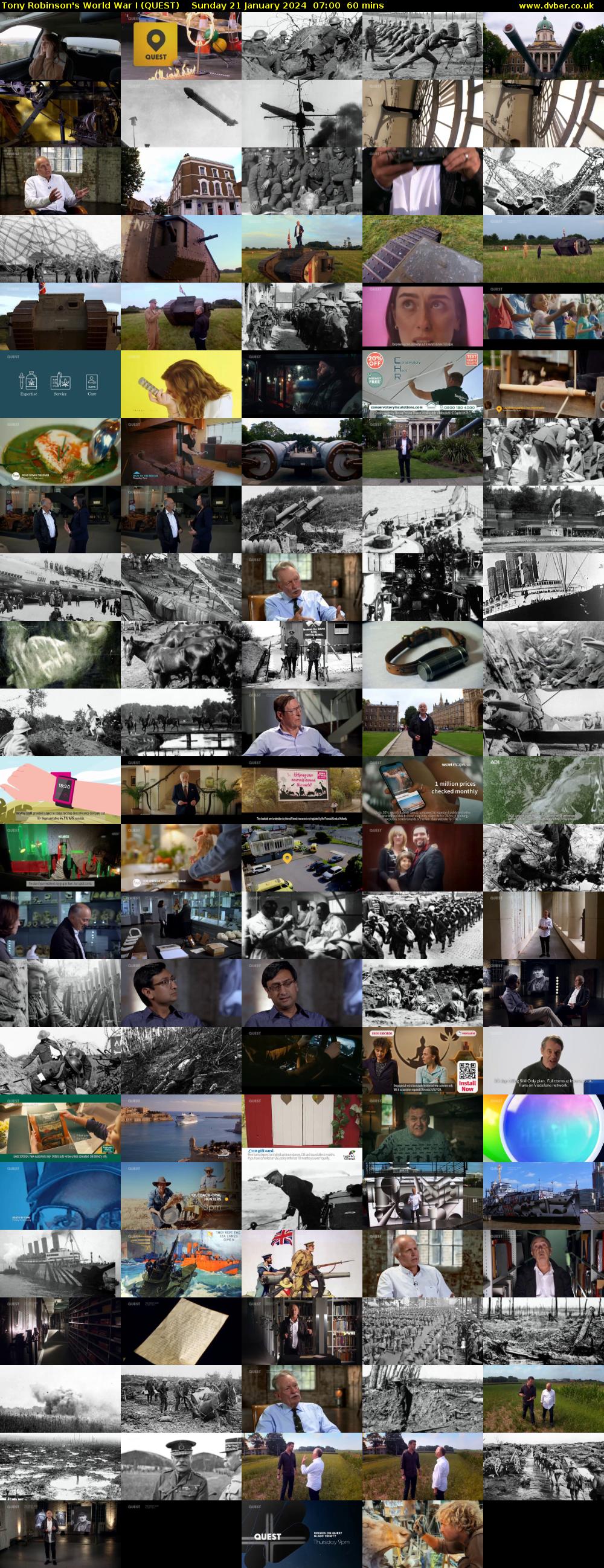 Tony Robinson's World War I (QUEST) Sunday 21 January 2024 07:00 - 08:00