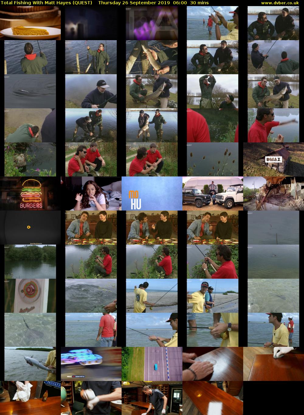 Total Fishing With Matt Hayes (QUEST) Thursday 26 September 2019 06:00 - 06:30