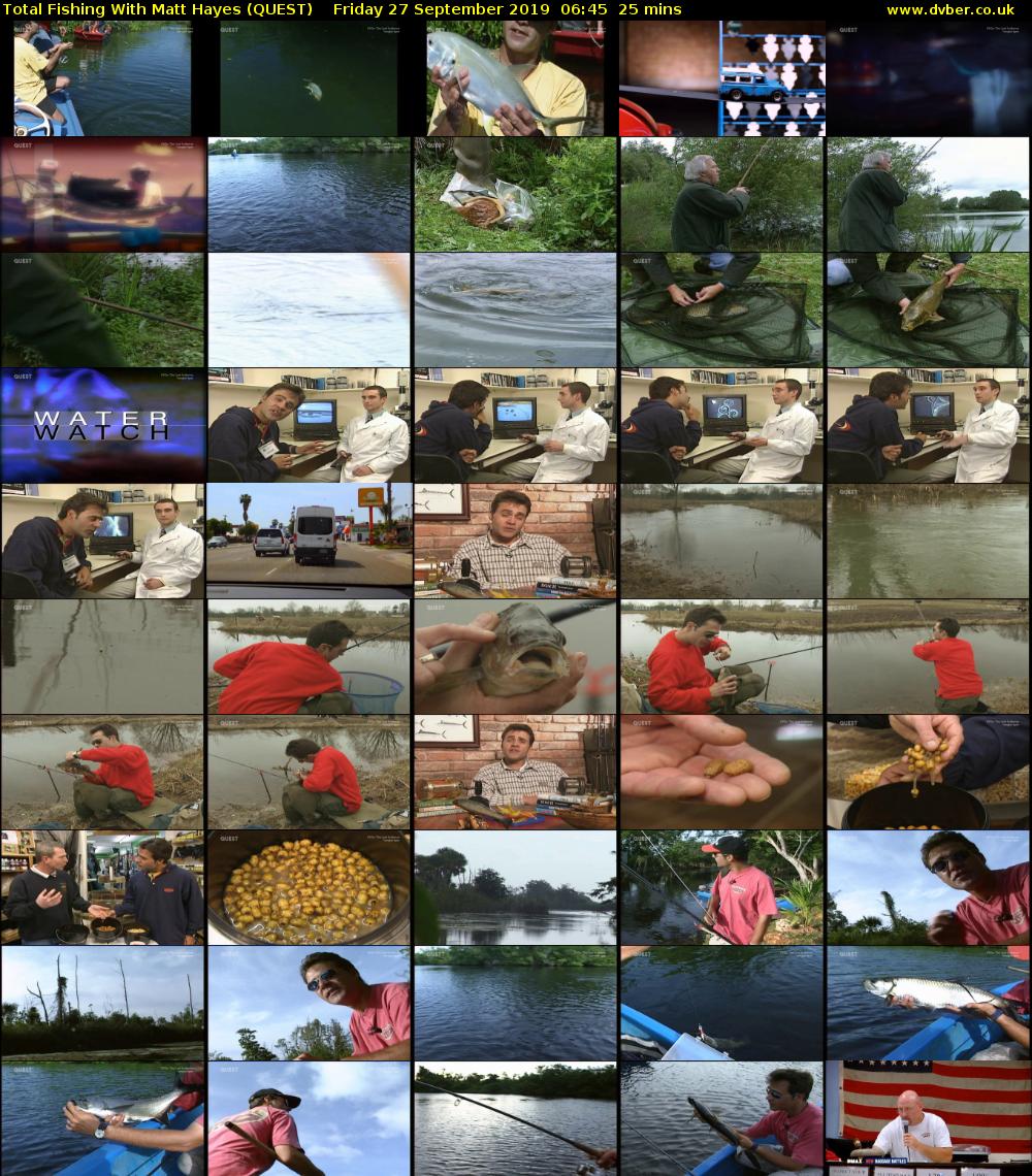 Total Fishing With Matt Hayes (QUEST) Friday 27 September 2019 06:45 - 07:10