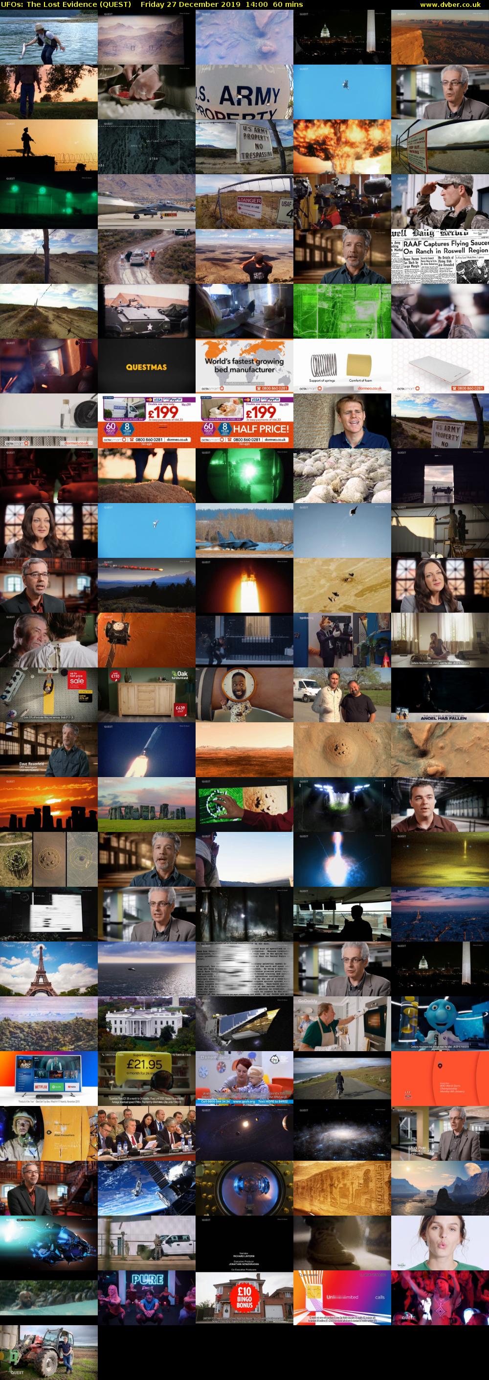 UFOs: The Lost Evidence (QUEST) Friday 27 December 2019 14:00 - 15:00
