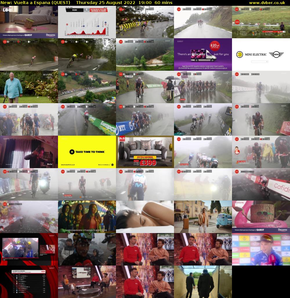 Vuelta a Espana (QUEST) Thursday 25 August 2022 19:00 - 20:00