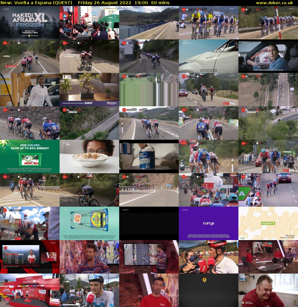 Vuelta a Espana (QUEST) Friday 26 August 2022 19:00 - 20:00