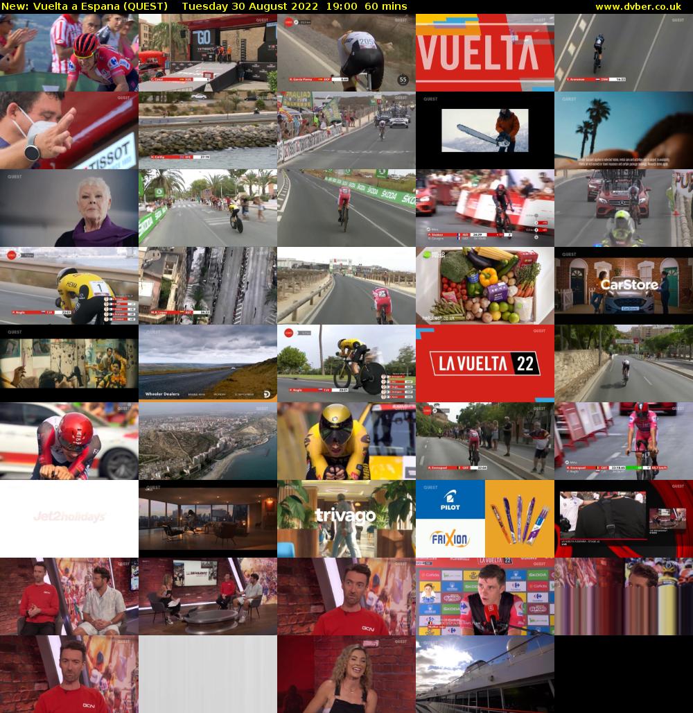 Vuelta a Espana (QUEST) Tuesday 30 August 2022 19:00 - 20:00