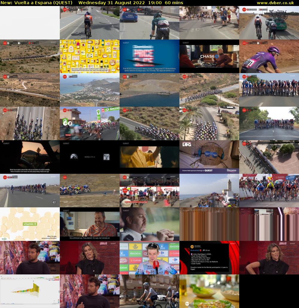 Vuelta a Espana (QUEST) Wednesday 31 August 2022 19:00 - 20:00
