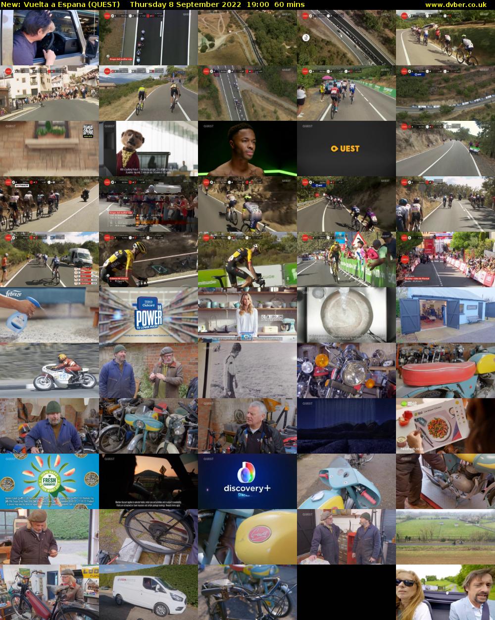 Vuelta a Espana (QUEST) Thursday 8 September 2022 19:00 - 20:00