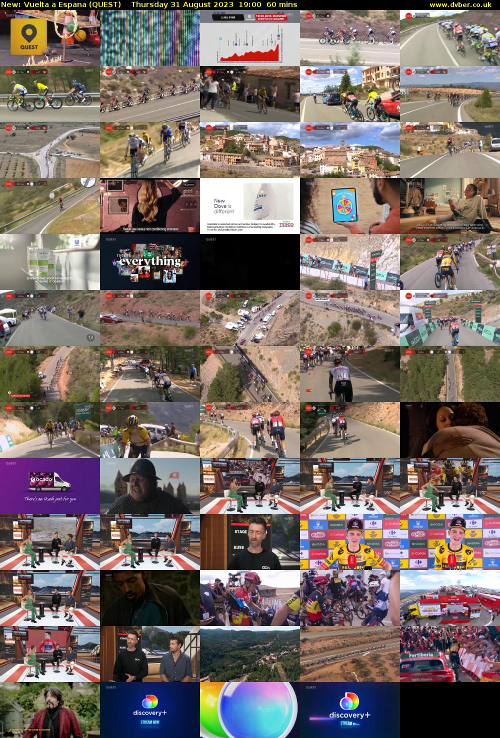 Vuelta a Espana (QUEST) Thursday 31 August 2023 19:00 - 20:00