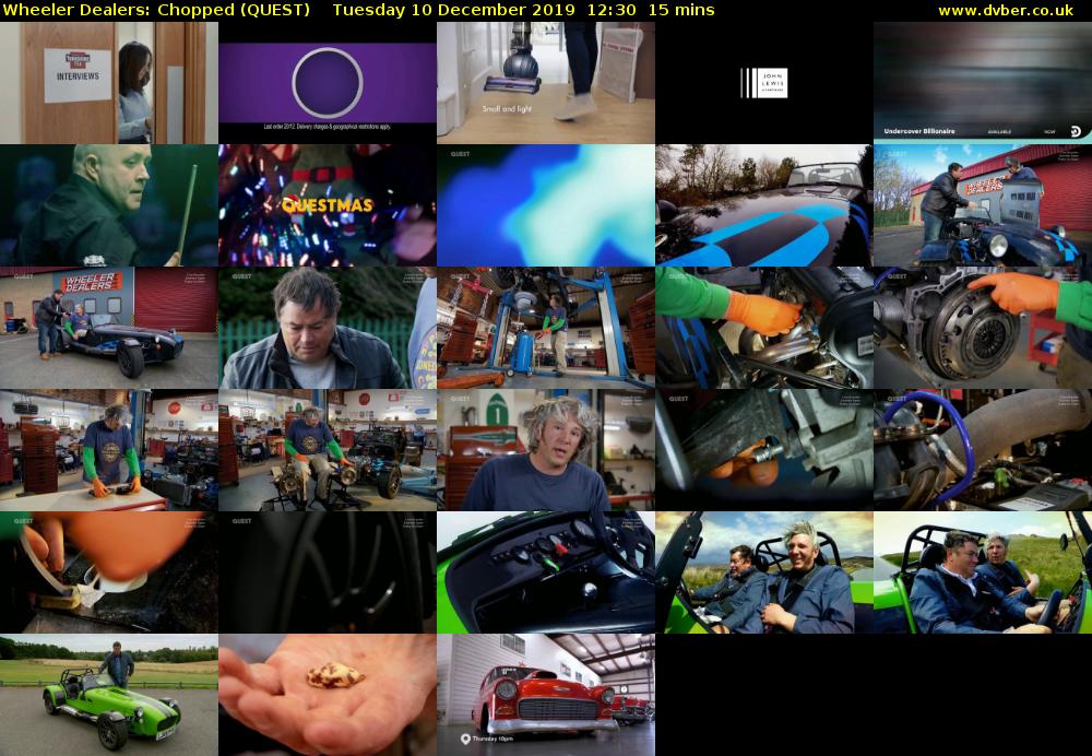 Wheeler Dealers: Chopped (QUEST) Tuesday 10 December 2019 12:30 - 12:45
