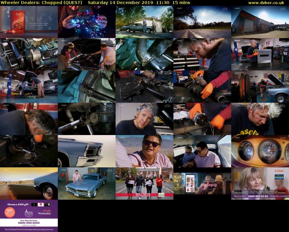 Wheeler Dealers: Chopped (QUEST) Saturday 14 December 2019 11:30 - 11:45