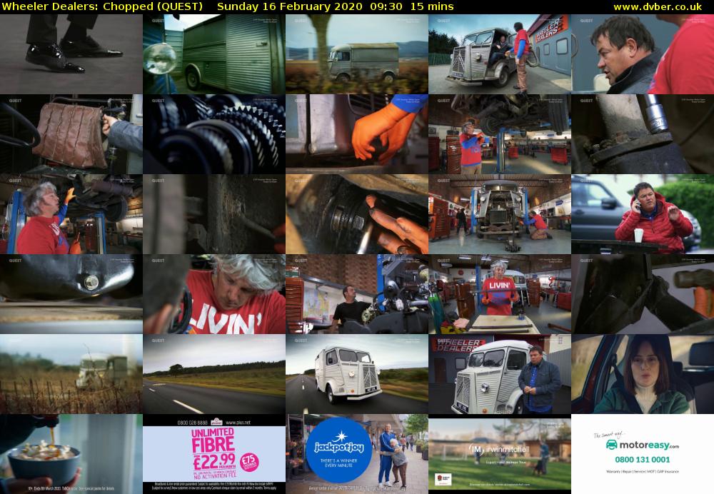Wheeler Dealers: Chopped (QUEST) Sunday 16 February 2020 09:30 - 09:45