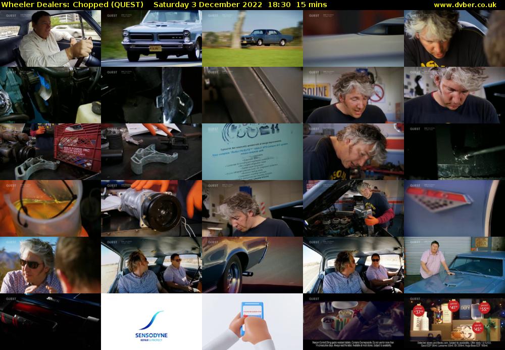 Wheeler Dealers: Chopped (QUEST) Saturday 3 December 2022 18:30 - 18:45