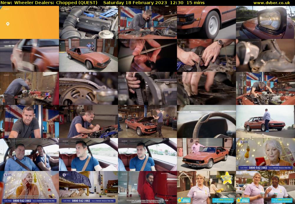 Wheeler Dealers: Chopped (QUEST) Saturday 18 February 2023 12:30 - 12:45