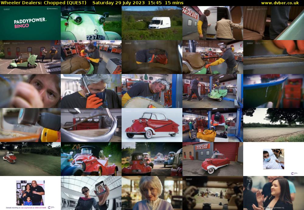 Wheeler Dealers: Chopped (QUEST) Saturday 29 July 2023 15:45 - 16:00