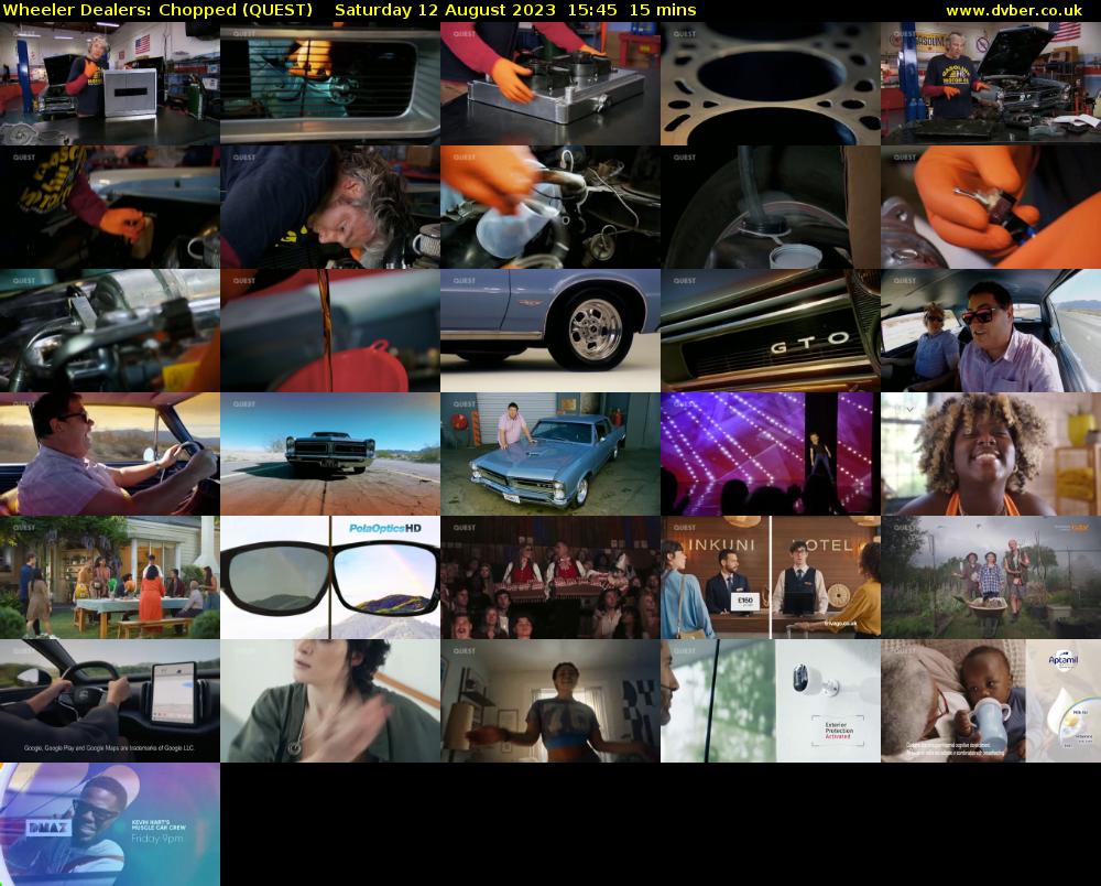 Wheeler Dealers: Chopped (QUEST) Saturday 12 August 2023 15:45 - 16:00