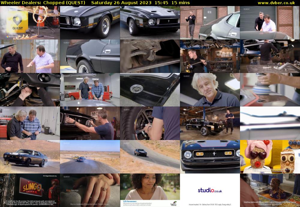 Wheeler Dealers: Chopped (QUEST) Saturday 26 August 2023 15:45 - 16:00