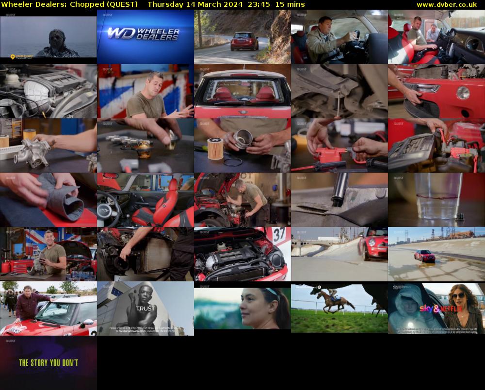 Wheeler Dealers: Chopped (QUEST) Thursday 14 March 2024 23:45 - 00:00