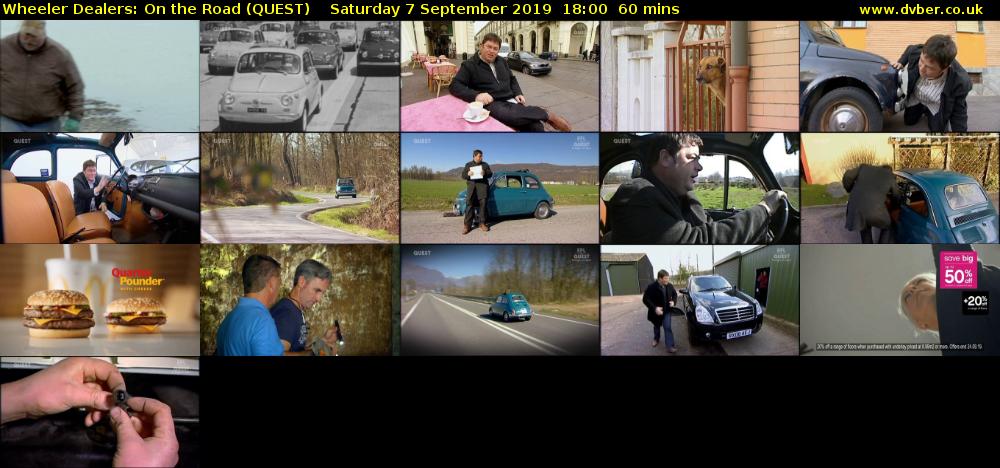 Wheeler Dealers: On the Road (QUEST) Saturday 7 September 2019 18:00 - 19:00