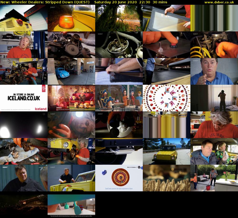Wheeler Dealers: Stripped Down (QUEST) Saturday 20 June 2020 22:30 - 23:00