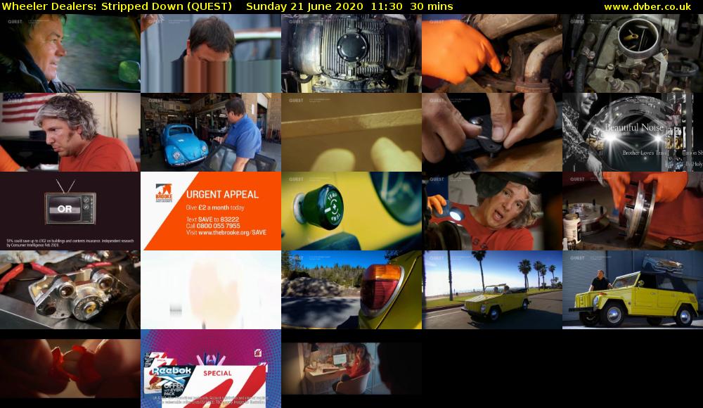 Wheeler Dealers: Stripped Down (QUEST) Sunday 21 June 2020 11:30 - 12:00