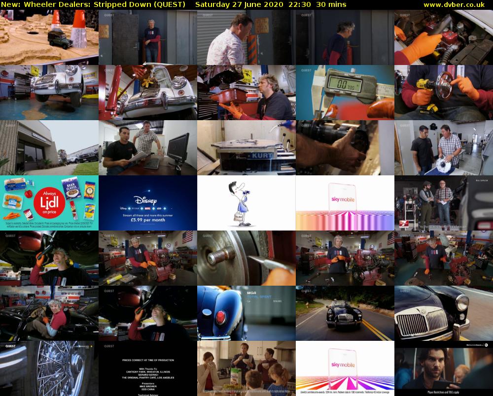 Wheeler Dealers: Stripped Down (QUEST) Saturday 27 June 2020 22:30 - 23:00
