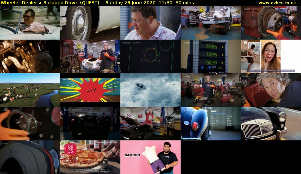 Wheeler Dealers: Stripped Down (QUEST) Sunday 28 June 2020 11:30 - 12:00
