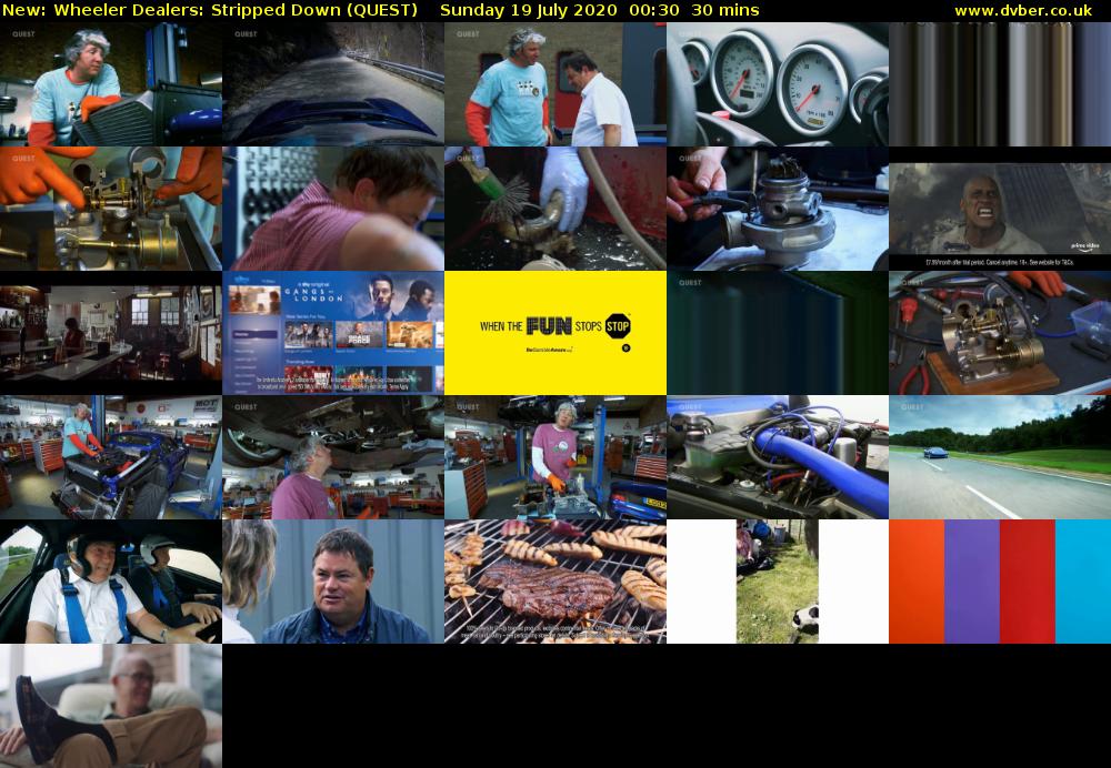 Wheeler Dealers: Stripped Down (QUEST) Sunday 19 July 2020 00:30 - 01:00