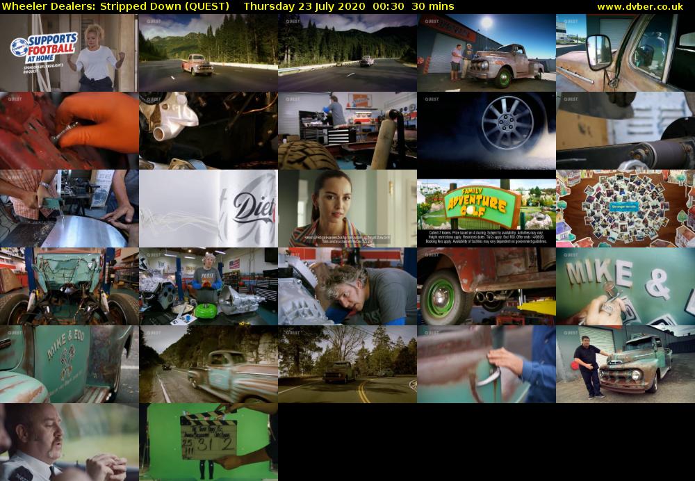 Wheeler Dealers: Stripped Down (QUEST) Thursday 23 July 2020 00:30 - 01:00
