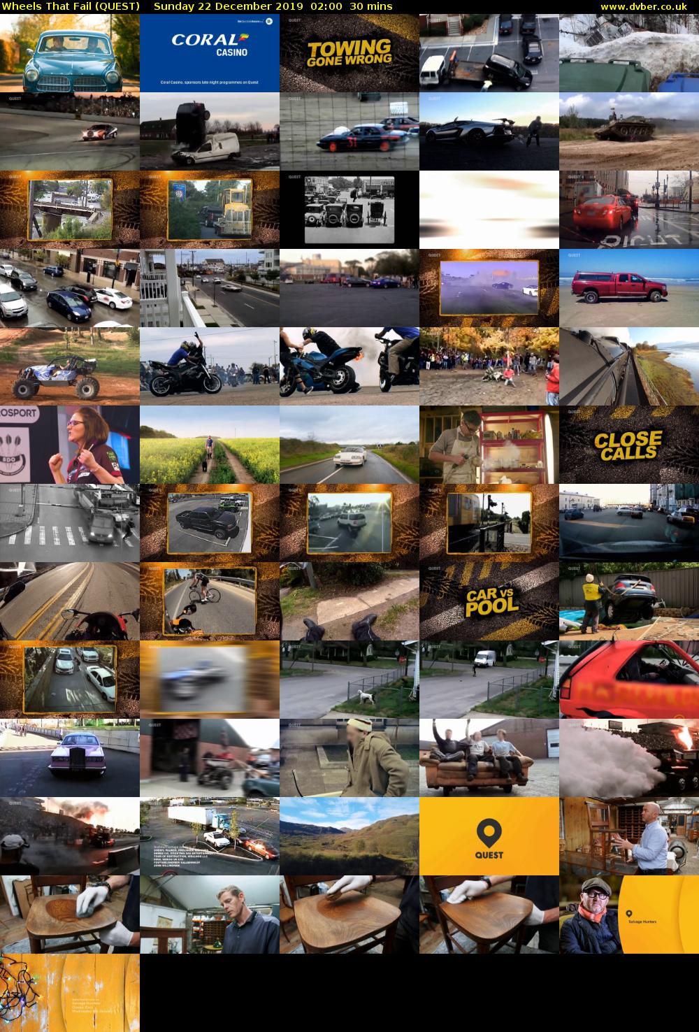 Wheels that Fail (QUEST) Sunday 22 December 2019 02:00 - 02:30