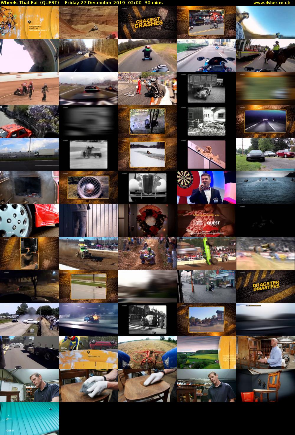Wheels that Fail (QUEST) Friday 27 December 2019 02:00 - 02:30