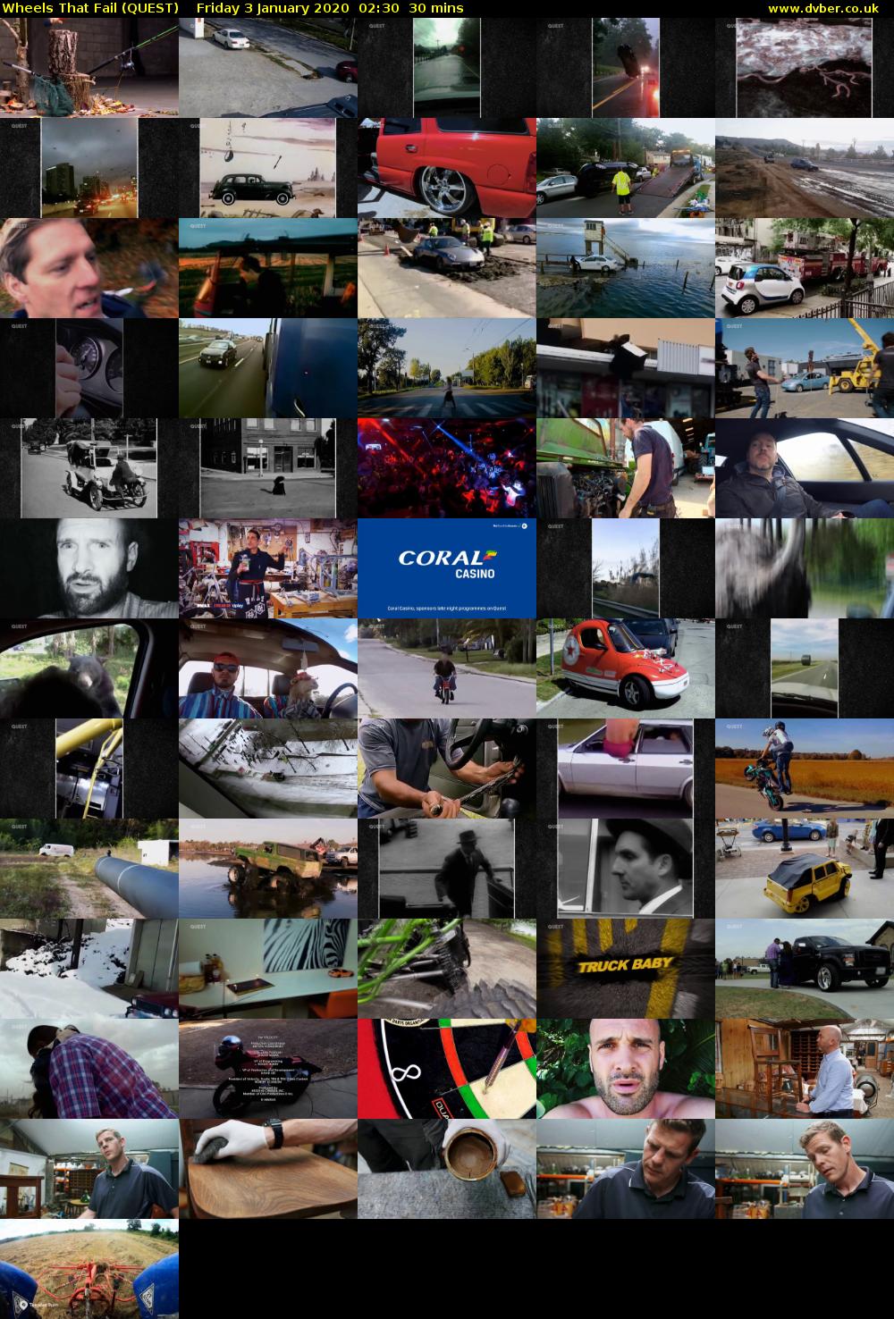 Wheels that Fail (QUEST) Friday 3 January 2020 02:30 - 03:00