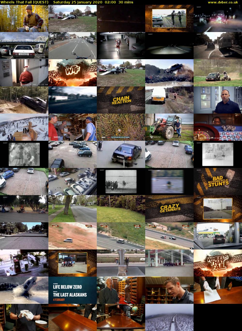 Wheels that Fail (QUEST) Saturday 25 January 2020 02:00 - 02:30