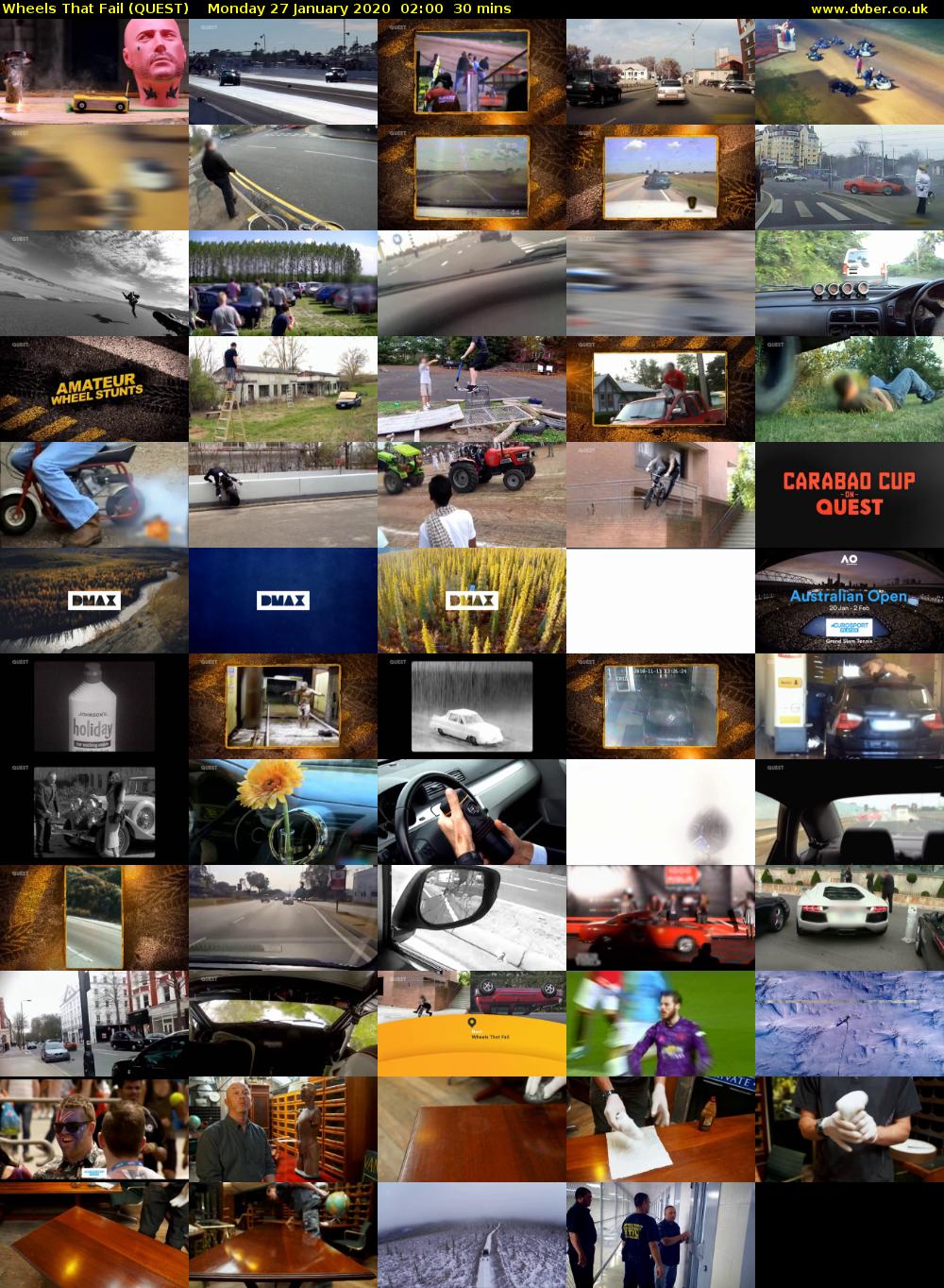 Wheels that Fail (QUEST) Monday 27 January 2020 02:00 - 02:30