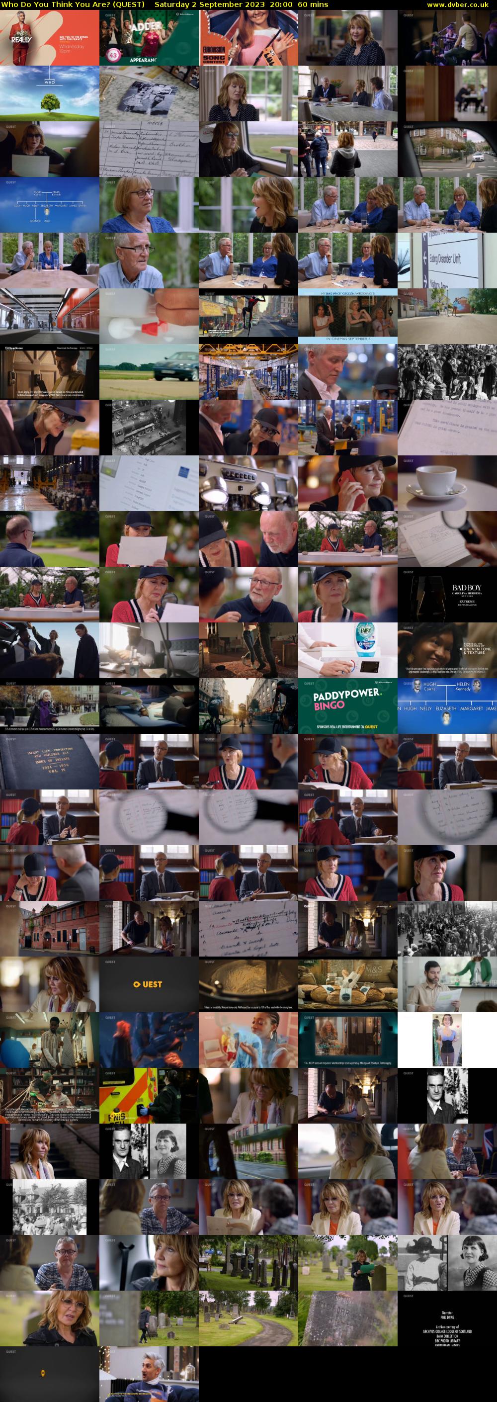 Who Do You Think You Are? (QUEST) Saturday 2 September 2023 20:00 - 21:00