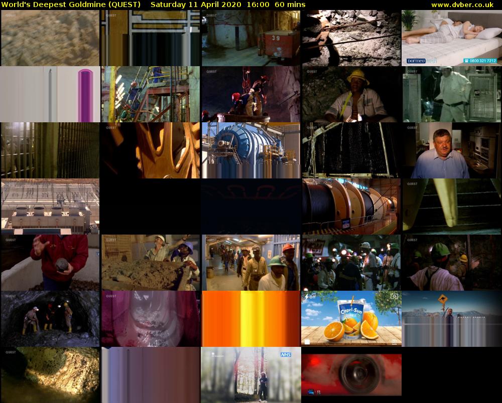 World's Deepest Goldmine (QUEST) Saturday 11 April 2020 16:00 - 17:00