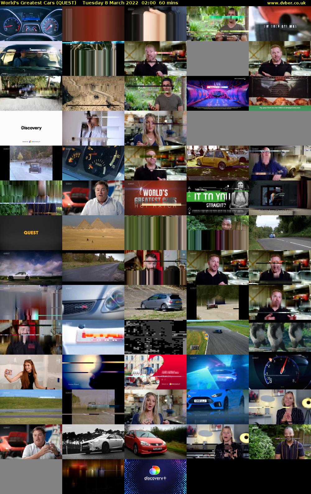 World's Greatest Cars (QUEST) Tuesday 8 March 2022 02:00 - 03:00